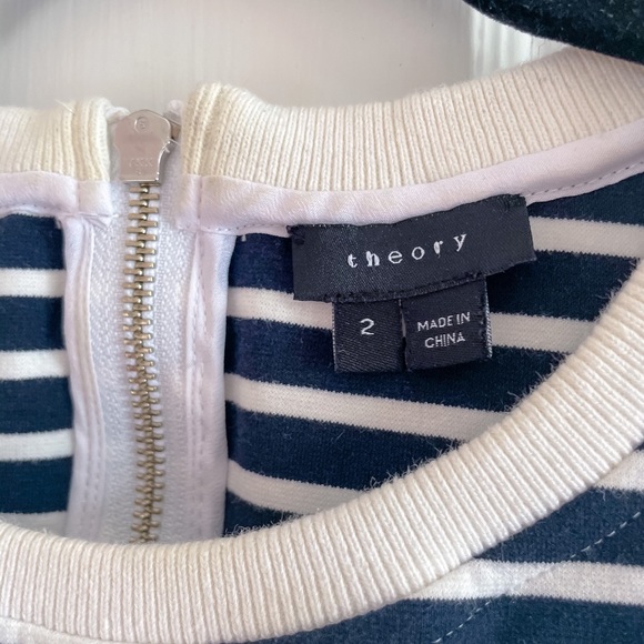 THEORY long sleeve stripe mini dress sailor Shopbop Madewell J Crew Tibi XS 0 2 - Picture 7 of 8